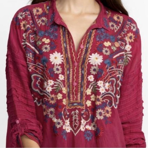Johnny Was heavily embroidered Aubrette Blouse NWT - Picture 3 of 10